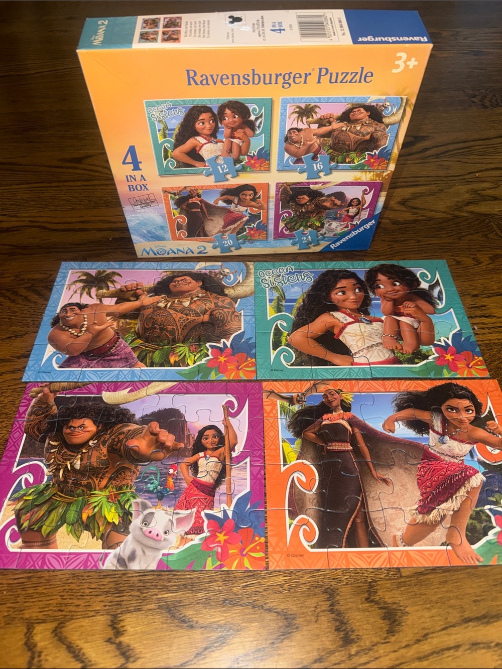 Ravensburger Moana 2 Kids Puzzle 4 in box Set